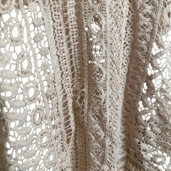 Chico’s Blouse‎ Women’s Sz. XL Cream/Light Pink 3/4 Sleeve, Round Neck - Picture 5 of 9